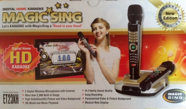 2013 EnterTech Magic Sing TAGALOG Dual Wireless High Def HDMI  Karaoke 2600 songs Included